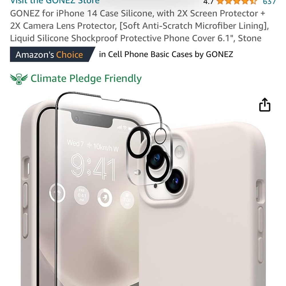 iPhone 14 case with a screen and camera protector